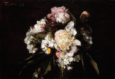 Pivoines, œillets blancs et roses, 1874 - Ignace Henri Jean Fantin Latour