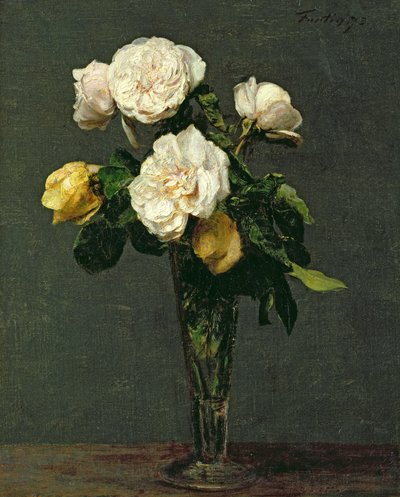 Roses dans une flûte à champagne, 1873 - Ignace Henri Jean Fantin Latour