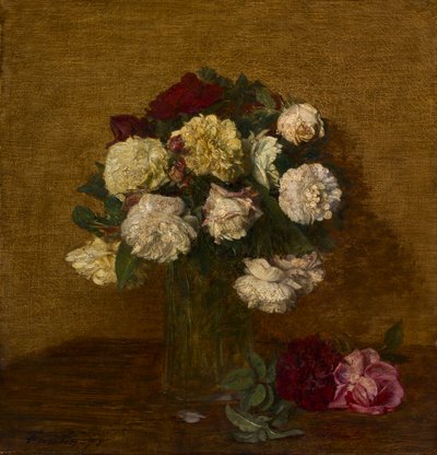 Roses dans un vase - Ignace Henri Jean Fantin Latour