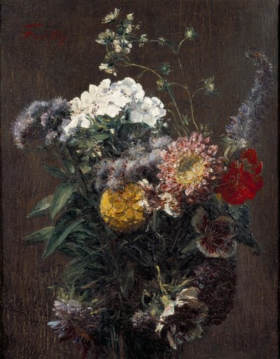 Nature morte : fleurs mélangées - Ignace Henri Jean Fantin Latour