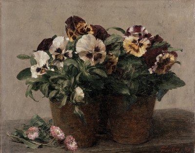 Nature morte de pensées et de marguerites, 1889 - Ignace Henri Jean Fantin Latour
