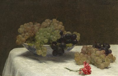 Nature morte avec raisins et œillet, vers 1880 - Ignace Henri Jean Fantin Latour