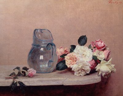 Nature morte avec des roses, 1889 - Ignace Henri Jean Fantin Latour