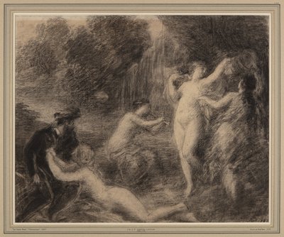 Tannhäuser au Venusberg (craie sur papier) - Ignace Henri Jean Fantin Latour