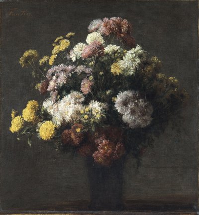 Vase avec des chrysanthèmes - Ignace Henri Jean Fantin Latour