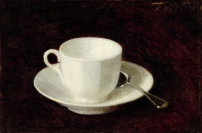 Tasse et soucoupe blanches, 1864 - Ignace Henri Jean Fantin Latour