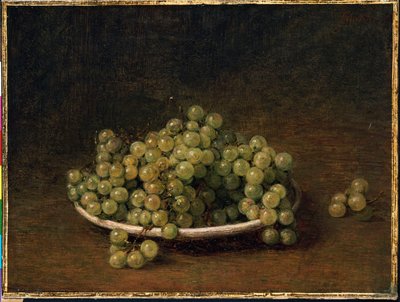 Raisins Blancs sur une Assiette - Ignace Henri Jean Fantin Latour