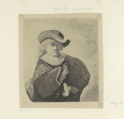 Autoportrait avec chapeau à large bord et manteau brodé - Ignace Joseph de Claussin