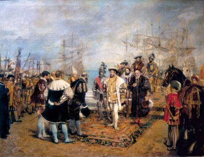 Le débarquement de François I dans le port de Valence - Ignacio Pinazo Camarlech
