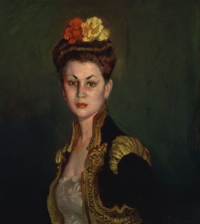 Portrait de dame avec chignon et veste de torero - Ignacio Zuloaga y Zabaleta