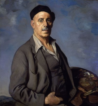 Autoportrait avec fond bleu – 1942 - Ignacio Zuloaga y Zabaleta