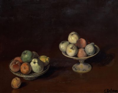 Corbeille de fruits et assiette de pommes - Ignacio Zuloaga y Zabaleta