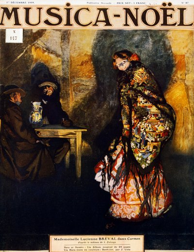 Lucienne Bréval, soprano suisse, en Carmen, dans l