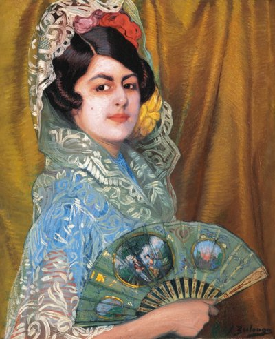 Dame avec un éventail - Ignacio Zuloaga y Zabaleto