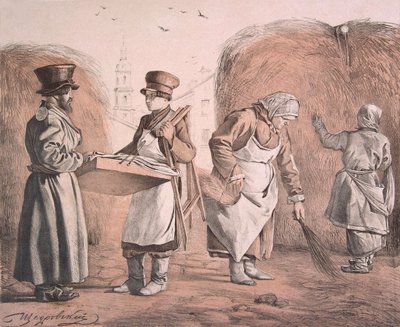 Marchand ambulant de tartes et cocher De la série Voici notre peuple - Ignati Stepanovich Shchedrovsky