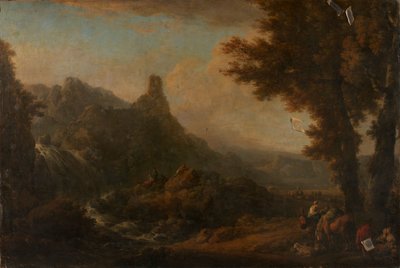 Paysage avec cascade - Ignaz Du Vivier