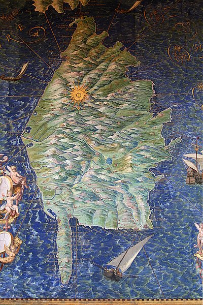 Carte de la Corse - La Galerie des Cartes - Musées du Vatican. - Ignazio Danti