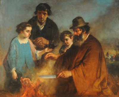 Le rôti, vers 1871 - Ignazio Manzoni