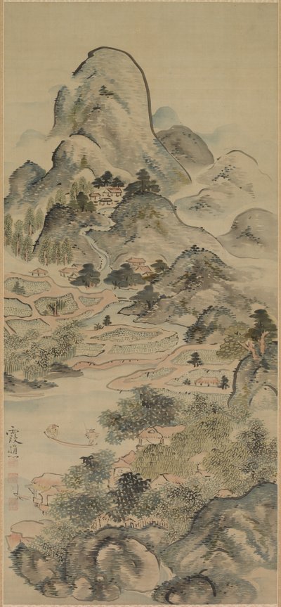 Pêche au printemps, années 1700 - Ike Taiga