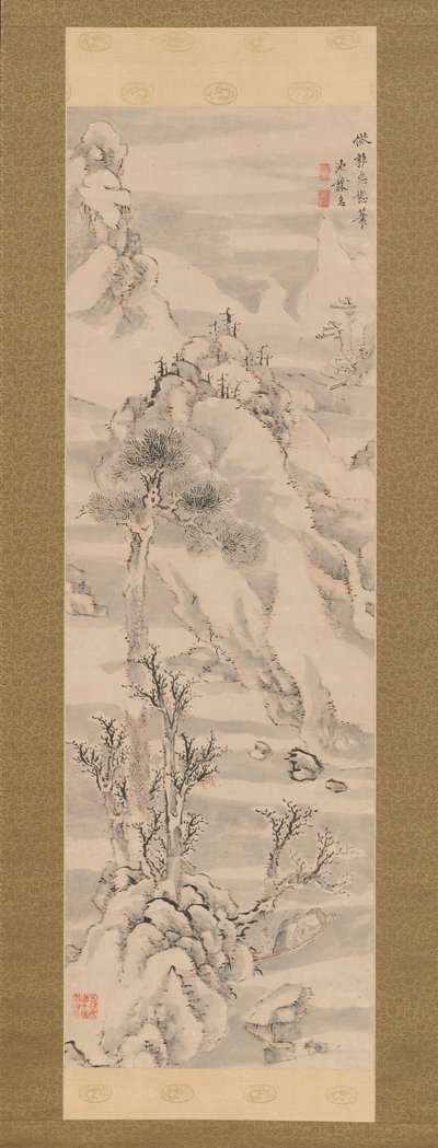 Paysage hivernal, dans le style de Guo Zhongshu, fin du 18e siècle - Ike no Taiga