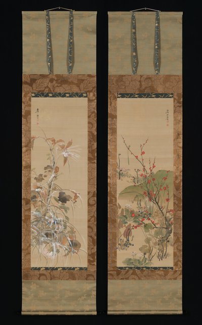Fleurs et oiseaux des quatre saisons, milieu du 19e siècle - Ikeda Koson