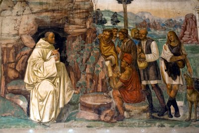 Vie de saint Benoît, scène 7 : Benoît instruit les paysans - Il Sodoma
