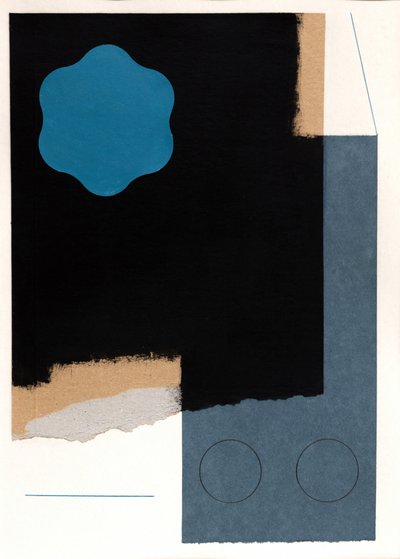 Abstrait géométrique bleu - Ildefonso Martín