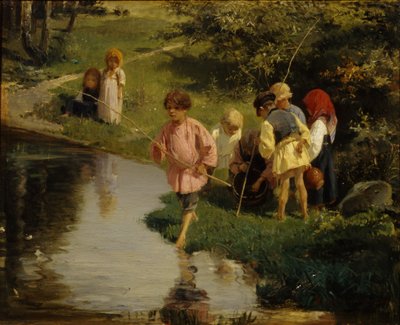 Enfants pêchant, 1882 - Illarion Mikhailovich Pryanishnikov