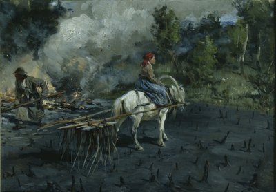 Préparation du sol pour le lin dans la région de Vologda, 1873 - Illarion Mikhailovich Pryanishnikov