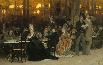 Un café parisien, 1875 - Ilya Efimovich Repin