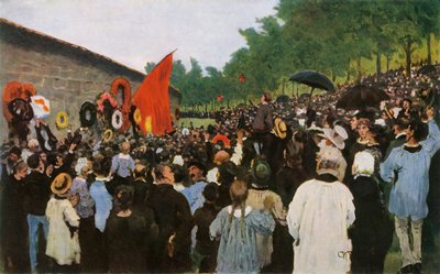 Célébration annuelle par le Mur des Communards au...Cimetière de Paris, 1883, 1965 - Ilya Efimovich Repin