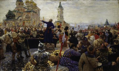 Kouzma (Kuzma) Minine (mort en 1616) appelle le peuple de Nijni Novgorod en 1611 (Il souleva la population de Moscou contre les polonais) - Ilya Efimovich Repin
