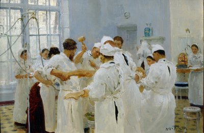 Le chirurgien Ivan Pavlov dans une salle d