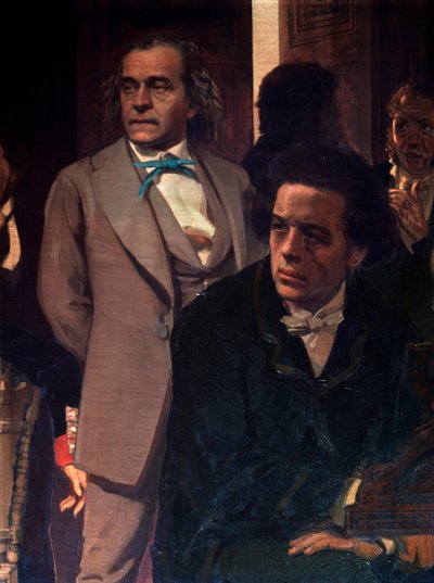 Les compositeurs Anton Rubinstein et Alexandre Serov (détail) - Ilya Efimovich Repin