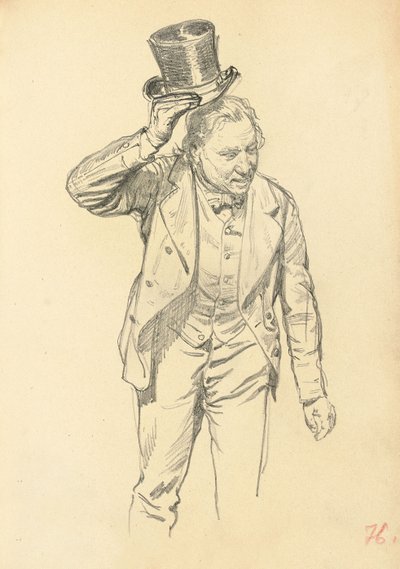 Homme soulevant son chapeau - Ilya Efimovich Repin