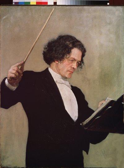 Portrait du compositeur Anton Rubinstein - Ilya Efimovich Repin