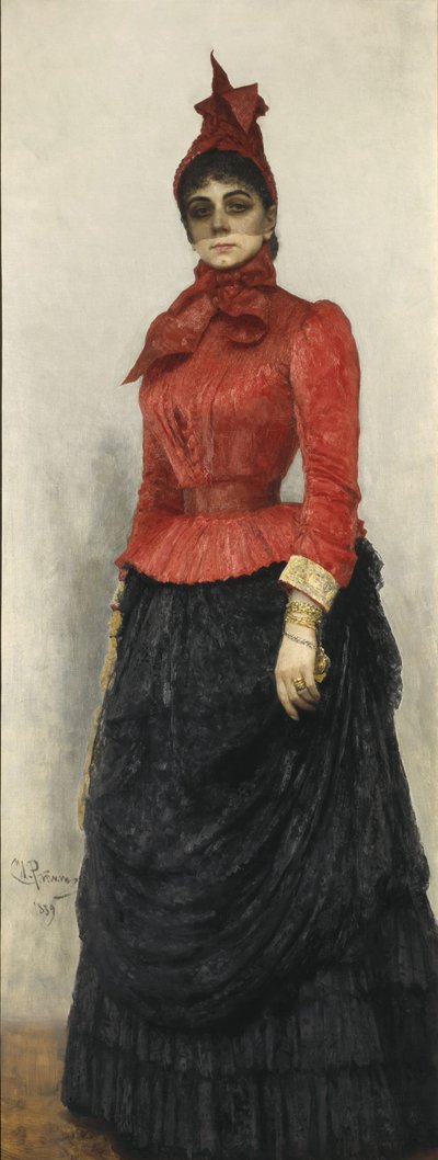 Portrait de la baronne Varvara Ikskul von Hildenbandt 1850-1928, 1889 - Ilya Efimovich Repin