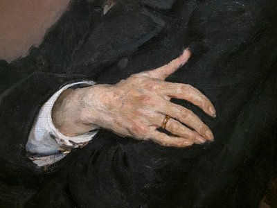 Portrait de Pavel Mikhailovich Tretyakov (détail) - Ilya Efimovich Repin