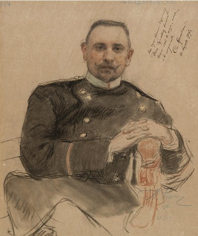 Portrait de Stepan Petrovich Krachkovsky 1866-1913, 1907 - Ilya Efimovich Repin