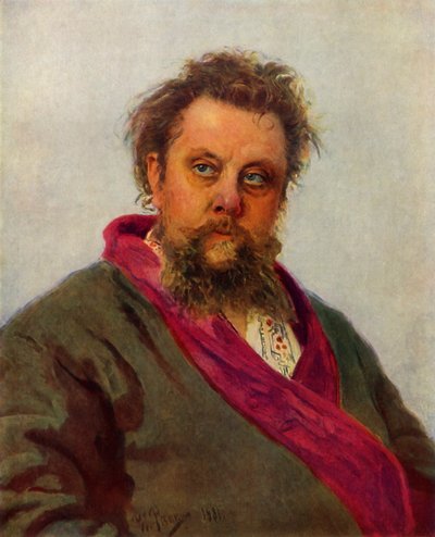 Portrait du compositeur Modeste Petrovitch Moussorgski, 1881, 1965 - Ilya Efimovich Repin