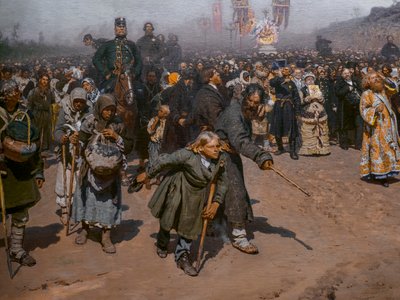 Procession religieuse dans la province de Koursk (détail) - Ilya Efimovich Repin