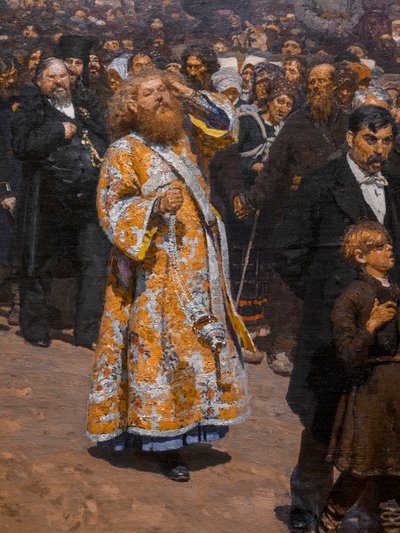Procession religieuse dans la province de Koursk (détail) - Ilya Efimovich Repin