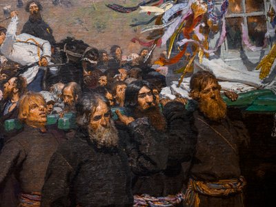 Procession religieuse dans la province de Koursk (détail) - Ilya Efimovich Repin