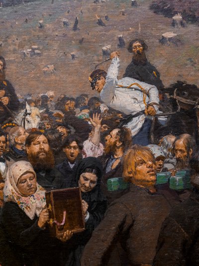 Procession religieuse dans la province de Koursk (détail) - Ilya Efimovich Repin