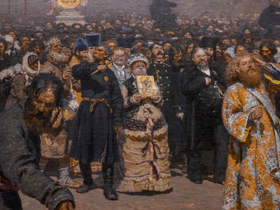 Procession religieuse dans la province de Koursk (détail) - Ilya Efimovich Repin