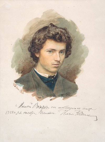 Autoportrait - Repin, Ilya Yefimovich (1866) - Ilya Efimovich Repin