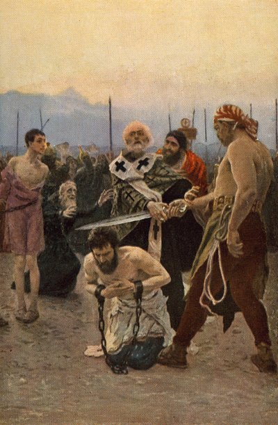 Saint Nicolas de Myre sauve trois innocents de la mort - Ilya Efimovich Repin