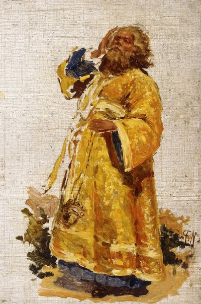 Étude du Diacre pour le tableau "La Procession Religieuse dans la Province de Koursk" - Ilya Efimovich Repin