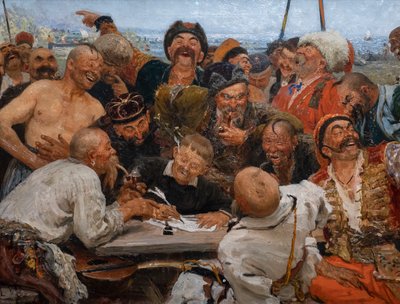 Les Cosaques zaporogues écrivant une lettre au sultan de Turquie - Ilya Efimovich Repin