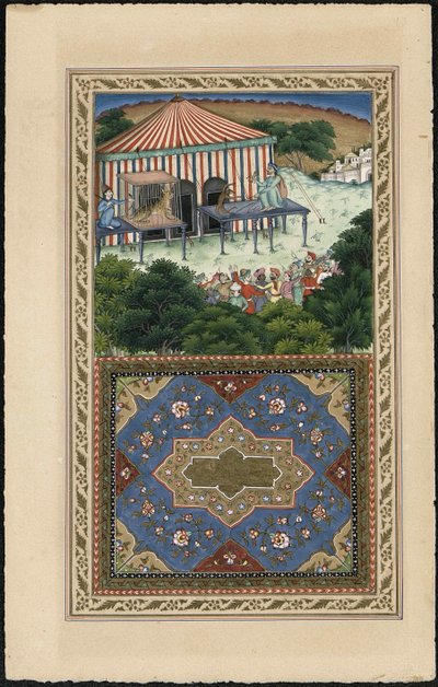 Le Singe et le Léopard, 1837-1839 - Imam Bakhsh Lahori